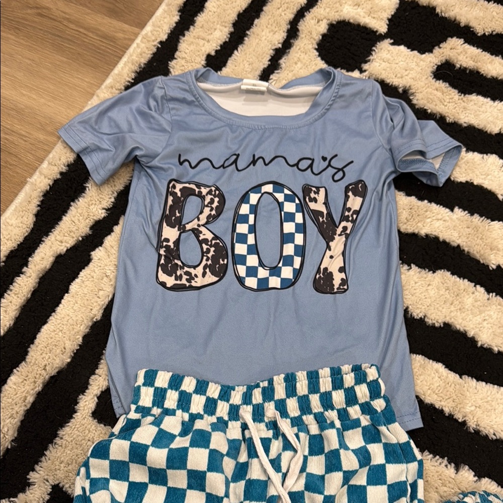 Mama's Boy Blue Pant set